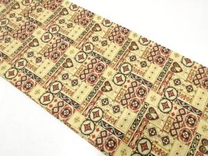 アンティーク　更紗模様昼夜帯（着用可）